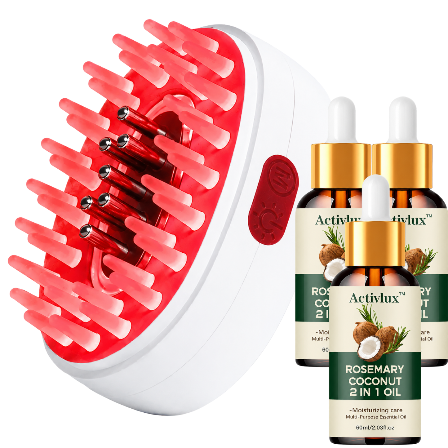 1 Hair Combs + 3 Growth-Boosting Serums