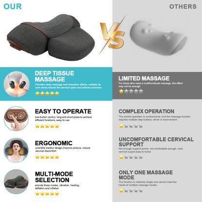 Neck Massager Pillow Cervical Stretcher Heating COSSEAL TM