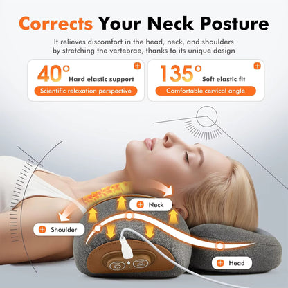 Neck Massager Pillow Cervical Stretcher Heating COSSEAL TM