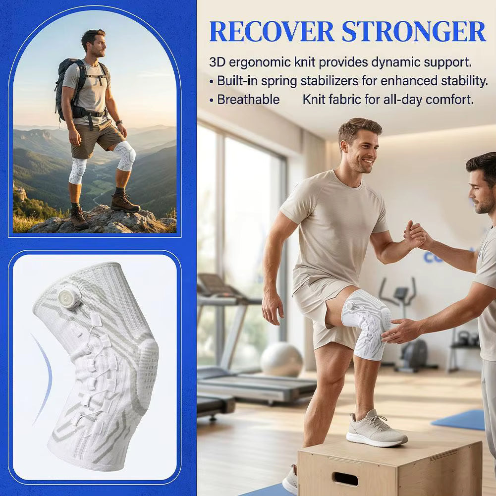 Sweat Wicking Joint Recovery Adjustable Knob Leg Guard Knee Brace Meniscus